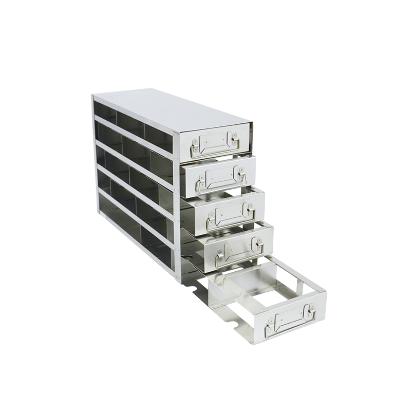 Upright Freezer Drawer Racks for 100-Cell Hinged Top Plastic Box